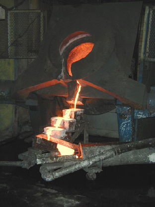 Pouring gold